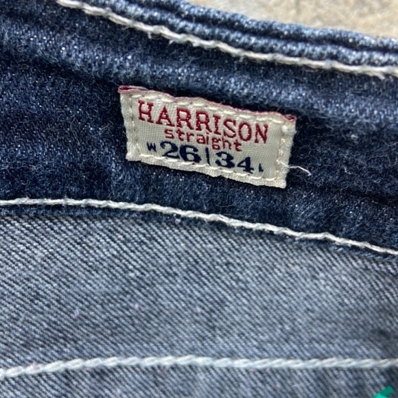 MEK Denim Harrison straight leg jean with embellished flap pocket size 26x34 - Picture 6 of 8